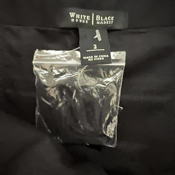 White House Black Market WHBM NWT Strapless Black & Cream Bustier Top - Size 2 - Picture 6 of 7